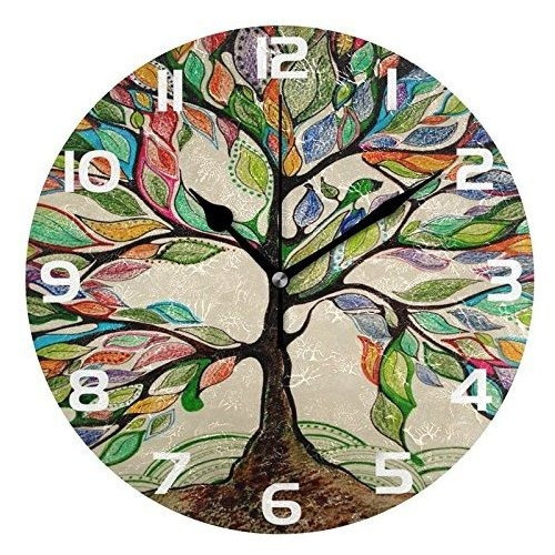 Alaza Vintage Árbol De La Vida Redondo Acrílico Reloj De Par