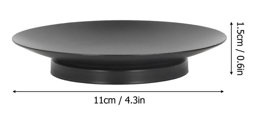 Candelabro De Bandeja Simple De Hierro Negro Mate, 2 Unidade