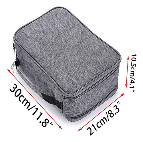 Estojo Organizador De Lápis Colorido Com 300 Cinza