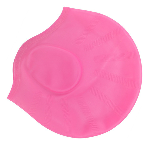 Gorro De Natación De Silicona Protección Para Los Oídos Rosa
