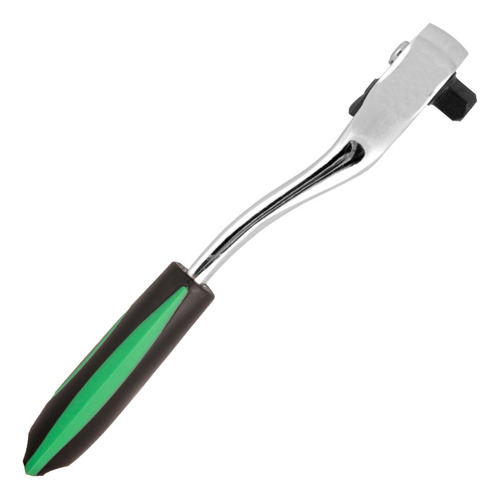 Matraca Reversible Cabeza De Pera 3/8 Lion Tools Color Plateado / Verde / Negro