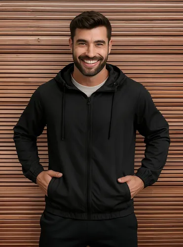 Jaqueta Corta Vento Impermeável Leve Masculino Forrado Liso