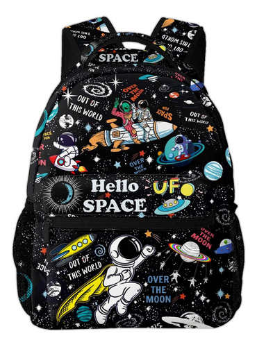 Mochila Escolar Nasian Space Astronaut Rocket Niños Y Niñas,