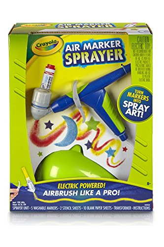Crayola Air Marker Sprayer Set Airbrush Gift Ages 8 9 10 11