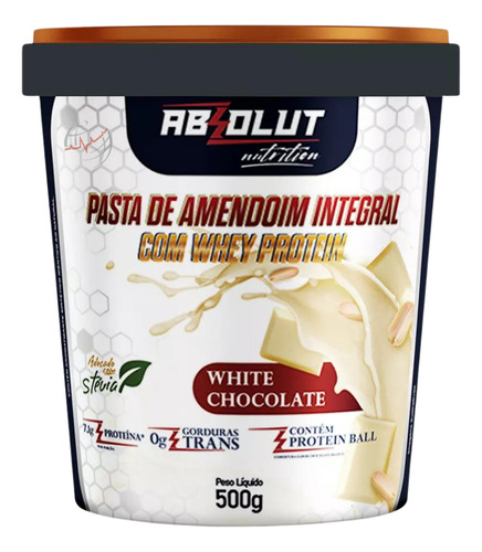 Pasta De Amendoim - Chocolate Branco - 500g - Absolut