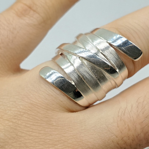 Imagen 8 de 10 de Anillo Plata Rodinada Macizo 13,6 Grs