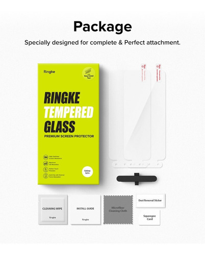 Imagen 2 de 10 de Vidrio Templado Ringke Para Samsung S23 Plus Pack X2 Screen