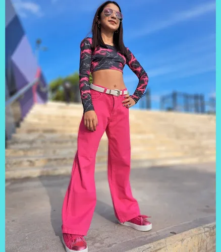 Jeans fucsia shop