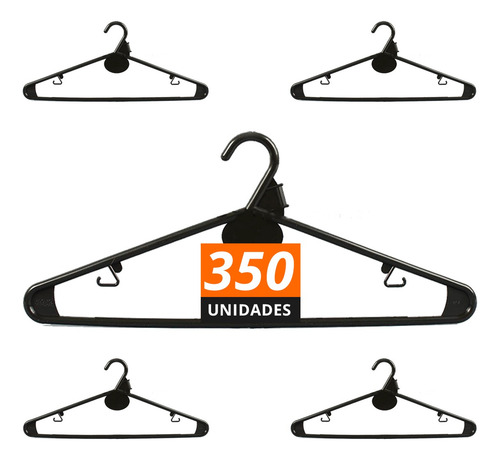 Imagen 1 de 9 de Perchas Plasticas Reforzadas X 350 Unidades