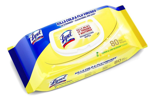 Toallitas Desinfectantes Lysol Lemon And Lima Blossom Flatpa