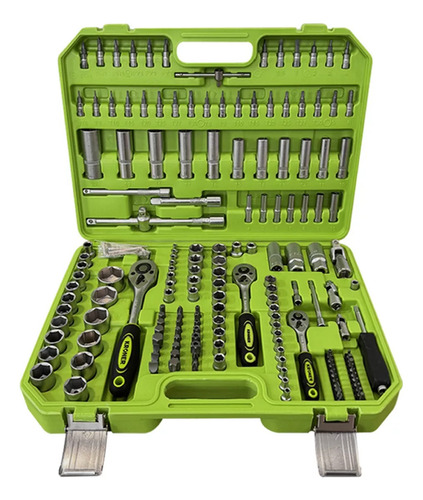 Kit Juego De Dados Y Puntas De 171 Piezas Cromado Kroner