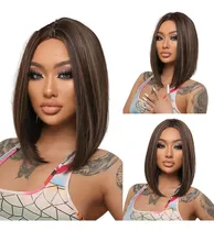 Comprar Peruca Lace Wig Curta Orgânica 40cm + Wig Cap