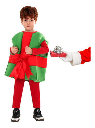 1 Navidad Papá Noel Caja De Regalo Cos Disfraz Niños