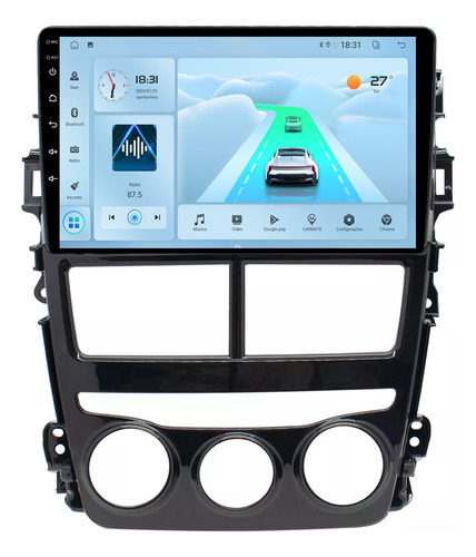 Multimidia Toyota Yaris 16/21 9p Android Carplay 64gb Play