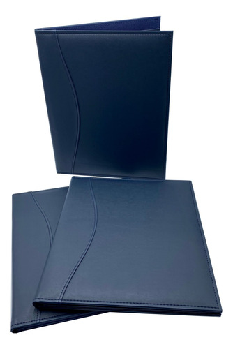 8 Carpetas Ejecutivas Tamaño Carta Imitación Piel Azules