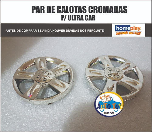 Ultracar 649 - Homeplay  - Par  De Calotas Cromadas