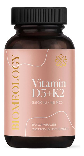 Biomeology Vitamina D3 + K2 Para Mujeres Para Embarazo, Lact