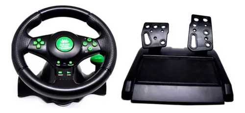 Volante C/ Vibração Pc/xbox 360 / Ps3 / Ps2 / Usb Kp-5815a Cor Preto