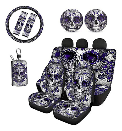 Jeiento Suger Skull Accesorios De Coche Set Asiento De Coche