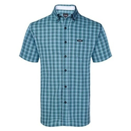 Camisa Country Masculina Wrangler Manga Curta Xadrez Wss121