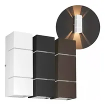 Comprar Kit 06 Arandelas Alumínio 2 Focos 2 Frisos Parede Muro Mf116