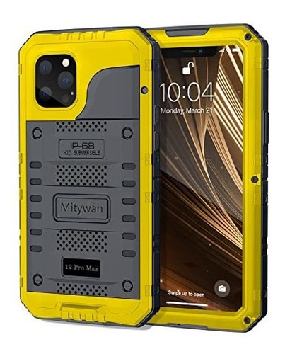 Funda Impermeable Mitywah Para iPhone 12 Pro Max, J3w2z