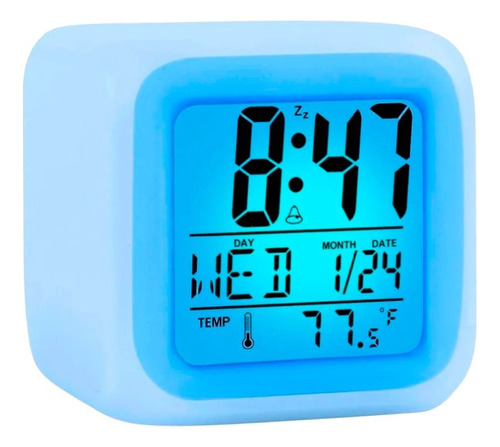 Reloj Despertador/alarma Cubo Luminoso Digital  Colores Led