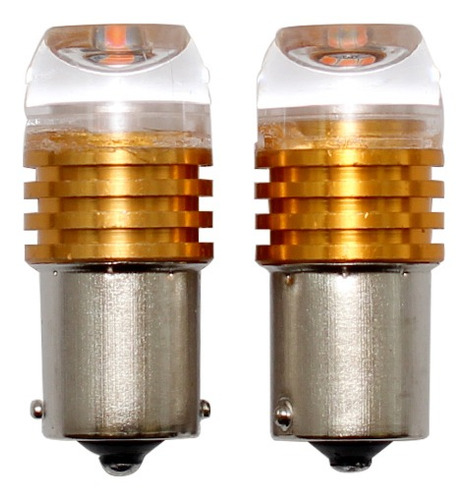 Imagen 1 de 7 de Lampara Juego. 12v. 21w. 1p Ambar Led Destellante Señalero