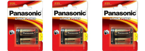 3 Pilas Panasonic 2 Cr5 6 Volt Photo Lithium Cilindro 2 
