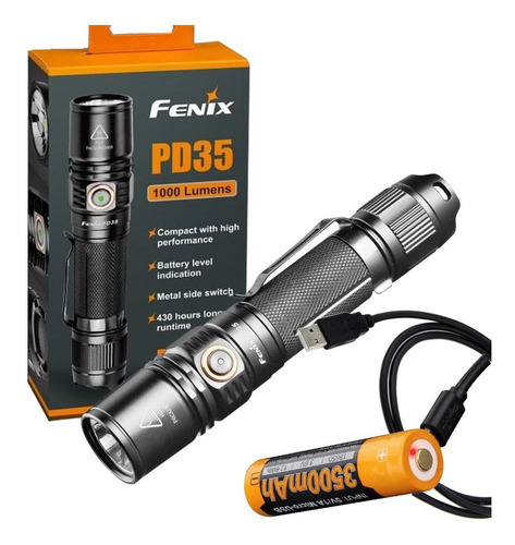 Fenix Pd35 V2.0 1000 Lúmenes Linterna Led W 3500mah Batería 