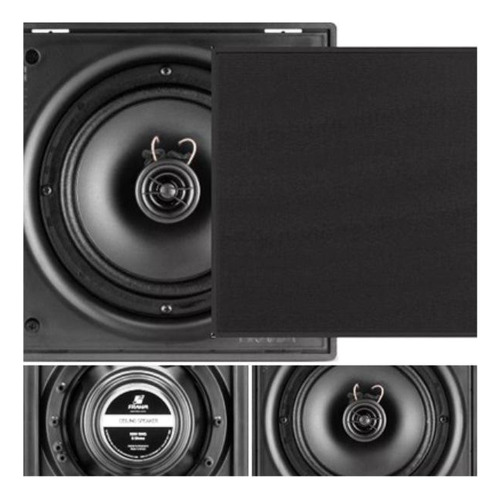 Caixa Frahm 6 50w Rms - Quadrada Kit Com 4 Caixas Pretas