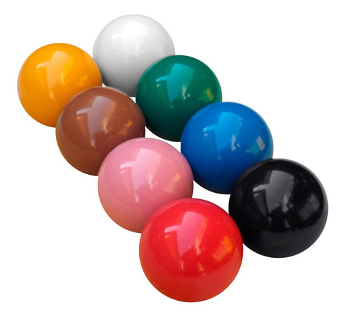 Bola De Sinuca Snooker Alto Brilho 54 Mm 08 Peças Coloridas