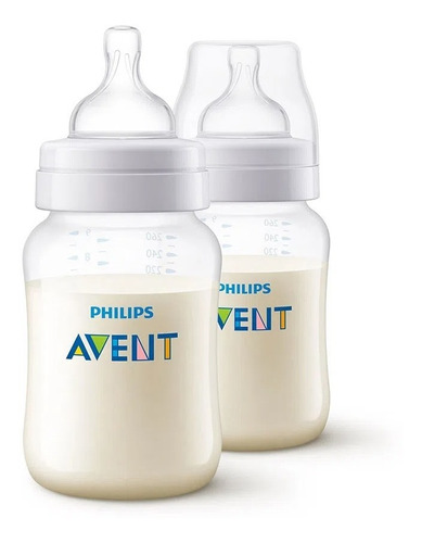  Philips Avent Anti-colic SCF813/27 cor transparente de 260mL  com bico número Biberões de fluxo lento