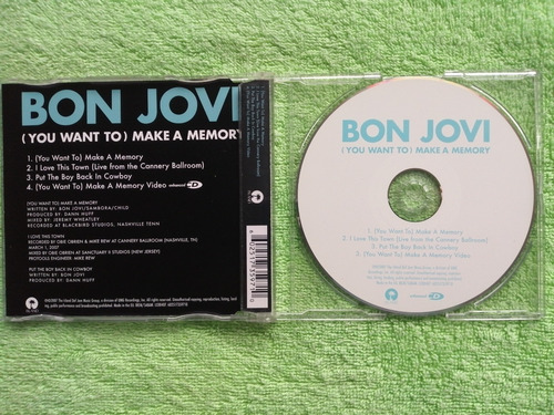 Eam Cd Maxi Single Bon Jovi You Want To Make A Memory 2007