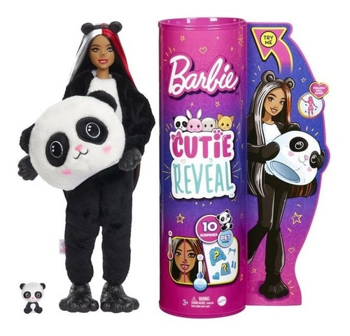 Barbie Cutie Reveal 2022 Lançamento Panda Urso Azul