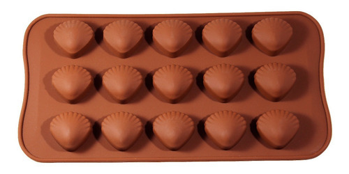 Forma Silicone Chocolate Bombom Sabonete Vela Biscoito Antia Cor Concha