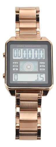 Reloj Digital De Acero Inoxidable Para Hombre Con Función De