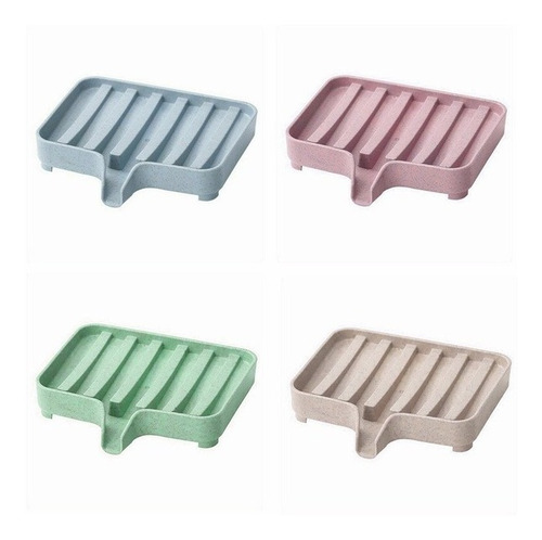 Imagen 4 de 4 de Jabonera Rectangular Con Drenaje De Agua 100% Ecologica