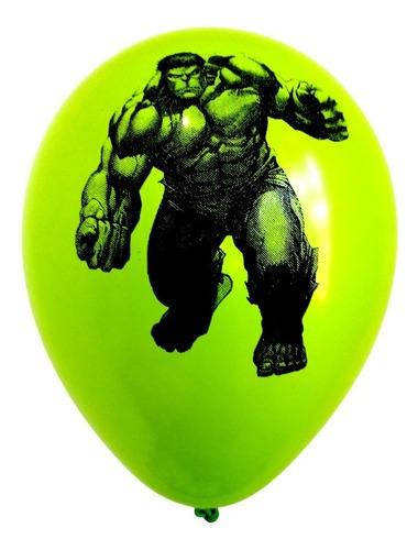 25 Globos Impresos De Hulk - Cotillon Globos