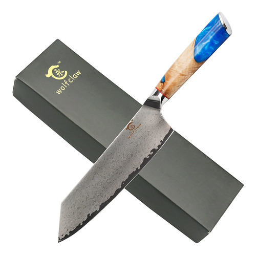 Cuchillo De Cocinero Wolfclaw De Chinos De La Serie Blue Bwb