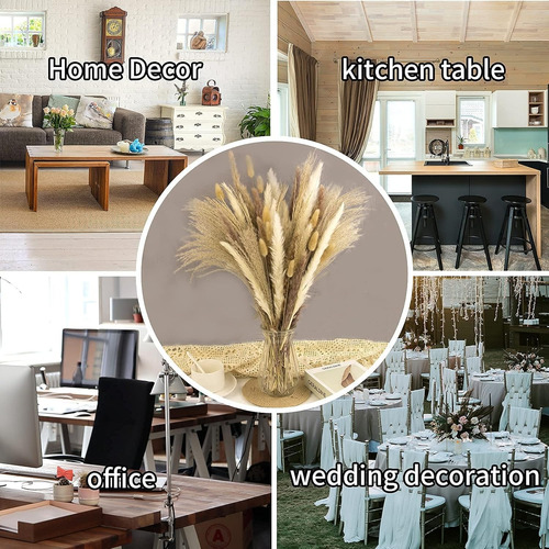 Ramo De Plantas Secas Artificiales Para Decoración 100 Pzas Marrón Claro