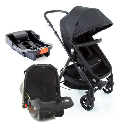 Travel System Poppy 3.0 Trio Cosco - Preto Mescla