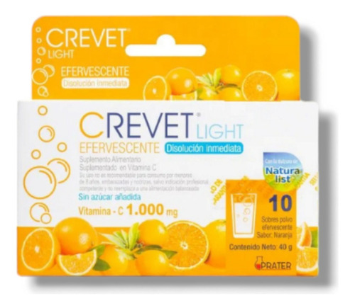 Crevet Light Vitamina C 1000mg 10 Sobres 