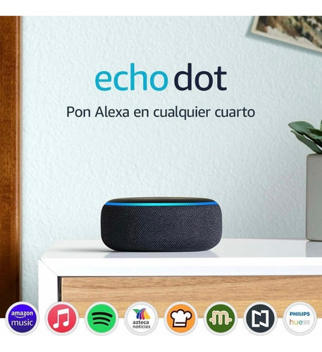 Nuevo Asistente Alexa Echo Dot 3ra/ 4ta/ 5ta Gen Color Negro (Usado)