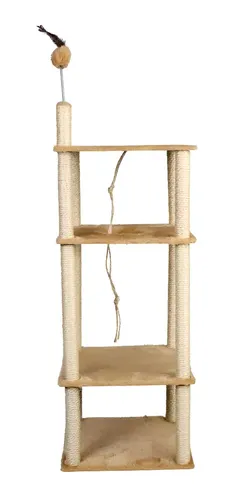 Arranhador Gato Torre 4 Andares Gigante Cor Bege
