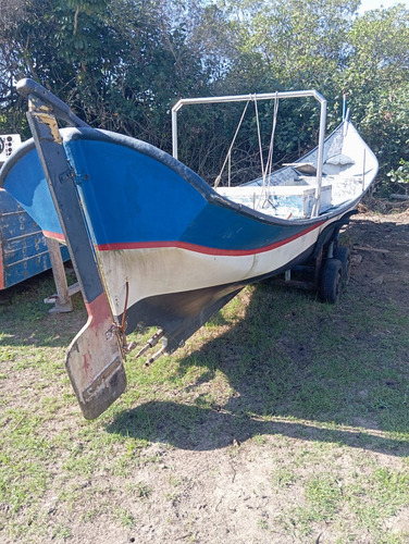 Canoa Fibra,motor Yamar22 Com Reversor Yamar Original,pesca