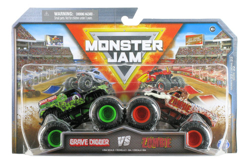 Monster Jam Duo Grave Digger Vs Zombie