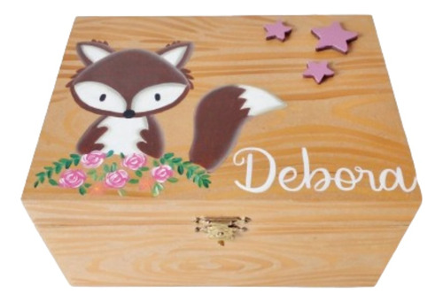 Caja Regalo Personalizada Cofre De Madera  Pintada 24x16 Cm