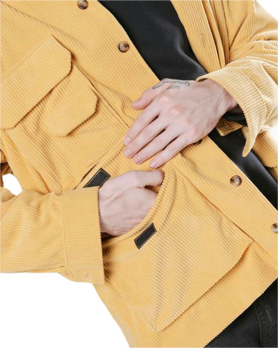 Chaqueta De Corderoy Luxo District Oversize Con Bolsillos
