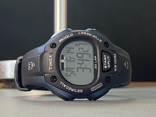 Reloj Timex Ironman Clásico 30, 38mm Luz Indiglo Wr 100m Negro Negro Gris (Usado)